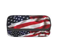 DEXNEL American Flag1 - Estuche escolar portátil con cremallera, estuche multifuncional resistente de alta capacidad para niños, Black, Talla única, Organizador de bolsas