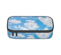 DEXNEL Blue Sky White Cloud - Estuche escolar portátil con cremallera, estuche multifuncional resistente de alta capacidad para niños, Black, Talla única, Organizador de bolsas