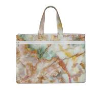 DEXNEL Bolsas de lona de mármol dorado, bolsa de almacenamiento de documentos plegable A4 para visitas a la biblioteca y trabajo de cafetería, NEGRO, One Size