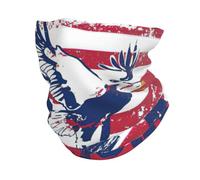 Dexnel Bufanda calentadora de cuello con bandera nacional de Estados Unidos con águila, pasamontañas multifuncional, polaina elástica, protección contra el viento