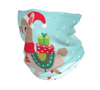 Dexnel Bufanda térmica de cuello de llama de Navidad, pasamontañas multifuncional, polaina elástica, protección contra el viento