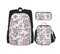 DEXNEL Dusky Rose - Mochila con fiambrera, juego de 3 mochilas escolares a juego para aplicación universal, NEGRO, talla única