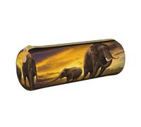 DEXNEL Estuche escolar con diseño de elefante para padres e hijos, con cremallera, elegante y práctico estuche para lápices, regalo para niños y niñas, White, Talla única, Organizador de bolsas