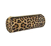 DEXNEL Estuche escolar con estampado de leopardo rugoso, soporte para bolígrafos con cremallera, elegante y práctico estuche para lápices para niños y niñas, White, Talla única, Organizador de bolsas