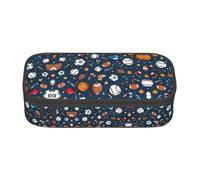 DEXNEL Estuche escolar portátil con cremallera, de alta capacidad, resistente, multifuncional, para niños, Black, Talla única, Organizador de bolsas