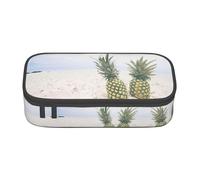 DEXNEL Estuche escolar portátil con cremallera y diseño de piña, estuche multifuncional resistente de alta capacidad para niños, Black, Talla única, Organizador de bolsas