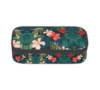 DEXNEL Estuche escolar portátil hawaiano de verano con cremallera, estuche multifuncional resistente de alta capacidad para niños, Black, Talla única, Organizador de bolsas