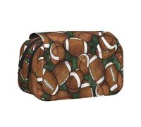 DEXNEL Estuche para lápices con estampado de fútbol, práctica caja de almacenamiento para bolígrafos o marcadores de acuarela, Black, Talla única, Organizador de bolsas