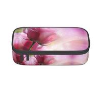 Dexnel Estuche para lápices, estuche para bolígrafos, bolsa de papelería simple con 4 compartimentos, organizador de oficina, paisaje alpino, cielo vívido sobre impresión, Pink rose, One Size,