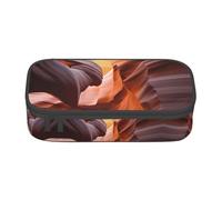 Dexnel Estuche para lápices, estuche para bolígrafos, bolsa de papelería simple con 4 compartimentos, organizador de oficina, estampado de calabaza de Halloween, Antelope Canyon, Talla única,