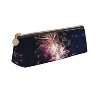 DEXNEL Explosion Firework - Estuche de piel para lápices, organizador de papelería, bonito estuche portátil para maquillaje, White, Talla única, Neceser de maquillaje