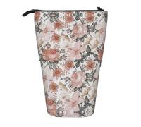 DEXNEL Flower Paris Torre Eiffel - Bonito soporte para lápices, bolsa telescópica, caja de papelería para estudiantes, niñas y niños, Black, Talla única, Organizador de bolsas