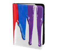 Dexnel Funda para pasaporte con estampado de salpicaduras de pintura, 1 unidad, para viajes, mujeres y hombres, bonita funda para pasaporte de viaje