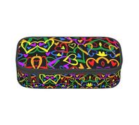 DEXNEL Gay Pride Rainbow - Estuche escolar portátil con cremallera, estuche multifuncional resistente de alta capacidad para niños, Black, Talla única, Organizador de bolsas