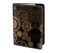 Dexnel Gears Clock Bronze Century Printing 1 pieza soporte para pasaporte para viajes, mujeres y hombres, bonita funda para pasaporte de viaje