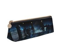 DEXNEL Graveyard Tombstone - Estuche organizador de artículos de papelería, bonito estuche portátil para lápices, blanco, One Size, Bolsa de maquillaje