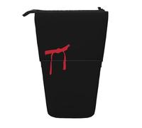 DEXNEL Karate Men - Bonito soporte para lápices de pie, bolsa telescópica, caja de papelería para estudiantes, niñas y niños, Black, Talla única, Organizador de bolsas