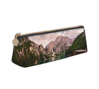 DEXNEL Lake and Wood Cottage - Estuche organizador de artículos de papelería, bonito estuche portátil para lápices, blanco, One Size, Bolsa de maquillaje