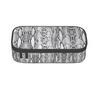 DEXNEL Snake Skin - Estuche escolar portátil con cremallera, resistente y multifuncional, de alta capacidad, para niños, Black, Talla única, Organizador de bolsas