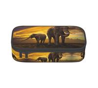 DEXNEL Sunset - Estuche escolar portátil para padres e hijos con cremallera, estuche multifuncional resistente de alta capacidad para niños, Black, Talla única, Organizador de bolsas