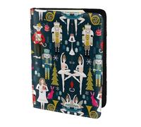 Dexnel Women_S - Funda para pasaporte, diseño de ballet, diseño de cascanueces y danza navideña, 1 unidad, para viajes, mujeres y hombres, bonita funda para pasaporte de viaje