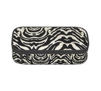 DEXNEL Zebra Animal - Estuche escolar portátil con cremallera, estuche multifuncional resistente de alta capacidad para niños, Black, Talla única, Organizador de bolsas