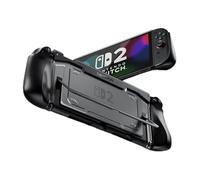 Dexnor Compatible con Funda Nintendo Switch 2 2025, Cubierta Acoplable Ultraligera Y A Prueba De Golpes con Agarre Ergonómico Antideslizante Y Soporte para Uso De Soporte - Negro
