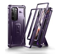 Dexnor Compatible con funda Samsung Galaxy S23 Ultra【Marco frontal doble y soporte】, Tecnología de Amortiguadores Protección contra caídas Funda resistente a los golpes - Lila