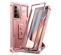 Dexnor - Funda para Samsung Galaxy Note 20 Ultra 5g, con protector de pantalla y soporte integrados, protección antigolpes de grado militar (oro rosa) nuevo