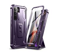 Dexnor - Funda Compatible con Samsung Galaxy S22 5G con Protector de Pantalla Integrado de Grado Militar 360 de Cuerpo Completo a Prueba de Golpes con Soporte - Phantom Purple