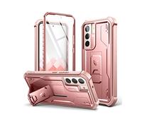 Funda Dexnor para Samsung Galaxy S22 Plus 5g con protector de pantalla integrado, protección integral de 360°, a prueba de golpes, de grado militar, con soporte - Rosa nuevo