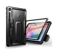 Dexnor Funda para Samsung Galaxy Tab S6 Lite [Protector de Pantalla Incorporado y Soporte], Cubierta Protectora antisísmica de Grado Militar Pesado para Samsung Galaxy Tab S6 Lite - Negro