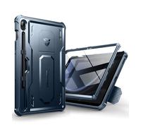 Dexnor Funda Compatible con Samsung Galaxy Tab S9 FE [Protector de Pantalla Incorporado y Soporte], Cubierta Protectora antisísmica de Grado Militar Pesado para Samsung Tab S9 FE - Azul Marino