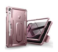 Dexnor Funda Compatible con Samsung Galaxy Tab S9 FE [Protector de Pantalla Incorporado y Soporte], Cubierta Protectora antisísmica de Grado Militar Pesado para Samsung Tab S9 FE - Polvo Peonía