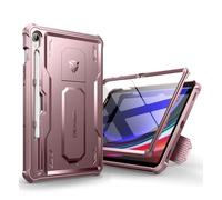 Dexnor Funda Compatible con Samsung Galaxy Tab S9 [Protector de Pantalla Incorporado y Soporte], Cubierta Protectora antisísmica de Grado Militar Pesado para Samsung Galaxy Tab S9 - Polvo Peonía