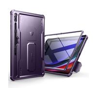 Dexnor Funda Compatible con Samsung Galaxy Tab S9 Ultra/S8 Ultra [Protector de Pantalla Incorporado y Soporte], Cubierta Protectora antisísmica de Grado Militar Pesado - Púrpura Fantasma