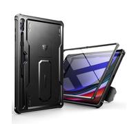 Dexnor Funda para Samsung Galaxy Tab S8 Ultra/S9 Ultra [Protector de Pantalla Incorporado y Soporte], Cubierta Protectora antisísmica de Grado Militar Pesado para Samsung Galaxy Tab S9 Ultra - Negro