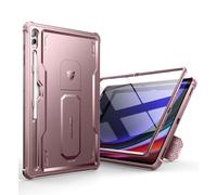 Dexnor Funda Compatible con Samsung Galaxy Tab S9 Ultra/S8 Ultra [Protector de Pantalla Incorporado y Soporte], Cubierta Protectora antisísmica de Grado Militar Pesado - Polvo Peonía