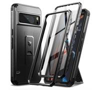 Dexnor Funda de Cuerpo Completo para Google Pixel 8 Pro【Marco Frontal Doble y Soporte】, Tecnología de Amortiguador, Protección contra Caídas, Resistente a los Golpes - Negro