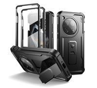 Dexnor Funda de Cuerpo Completo para OnePlus 12【Marco Frontal Doble y Soporte】, Tecnología de Amortiguador, Protección contra Caídas, Resistente a los Golpes - Negro
