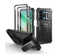 Dexnor Funda de Cuerpo Completo para Samsung Galaxy A26【Marco Frontal Doble y Soporte】, Tecnología de Amortiguador, Protección contra Caídas, Resistente a los Golpes - Negro