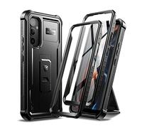 Dexnor Funda de Cuerpo Completo para Samsung Galaxy A34【Marco Frontal Doble y Soporte】, Tecnología de Amortiguador, Protección contra Caídas, Resistente a los Golpes - Negro