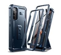 Dexnor Funda de Cuerpo Completo para Samsung Galaxy A54【Marco Frontal Doble y Soporte】, Tecnología de Amortiguador, Protección contra Caídas, Resistente a los Golpes - Azul Marino