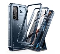 Dexnor Funda de Cuerpo Completo para Samsung Galaxy S23 FE【Marco Frontal Doble y Soporte】, Tecnología de Amortiguador, Protección contra Caídas, Resistente a los Golpes - Azul Marino