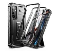 Dexnor Funda de Cuerpo Completo para Samsung Galaxy S23 FE【Marco Frontal Doble y Soporte】, Tecnología de Amortiguador, Protección contra Caídas, Resistente a los Golpes - Negro
