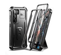 Dexnor Funda de cuerpo completo para Samsung Galaxy S23 Plus【Marco frontal doble y soporte】, tecnología de amortiguador, protección contra caídas, resistente a los golpes, color negro