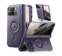 Dexnor Funda Magnética Plegable para Google Pixel 10 Pro Fold con Soporte Dobles&Protector de Pantalla Frontal&Compatible con MagSafe, Cubierta Protectora Robusta de Cuerpo Completo, Púrpura Fantasma