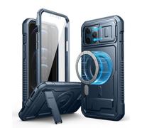 Dexnor Funda Magnético para iPhone 12 Pro MAX,【360 ° protección de Todo el Cuerpo con Soporte】 Carcasa 12 Pro MAX - Azul Marino