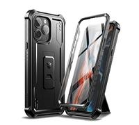 Dexnor - Funda para Apple iPhone 14 Pro MAX, Protector de Pantalla Integrado y función Atril Resistente protección de Grado Militar a Prueba de Golpes para Apple iPhone 14 Pro MAX - Negro