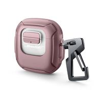 Dexnor Funda para Bose QuietComfort Earbuds II & Bose QuietComfort Ultra Earbuds Case (2023), Carcasa Tener Ganchos y llaveros, con Cerradura de Seguridad Protección Antisísmica - Polvo Peonía